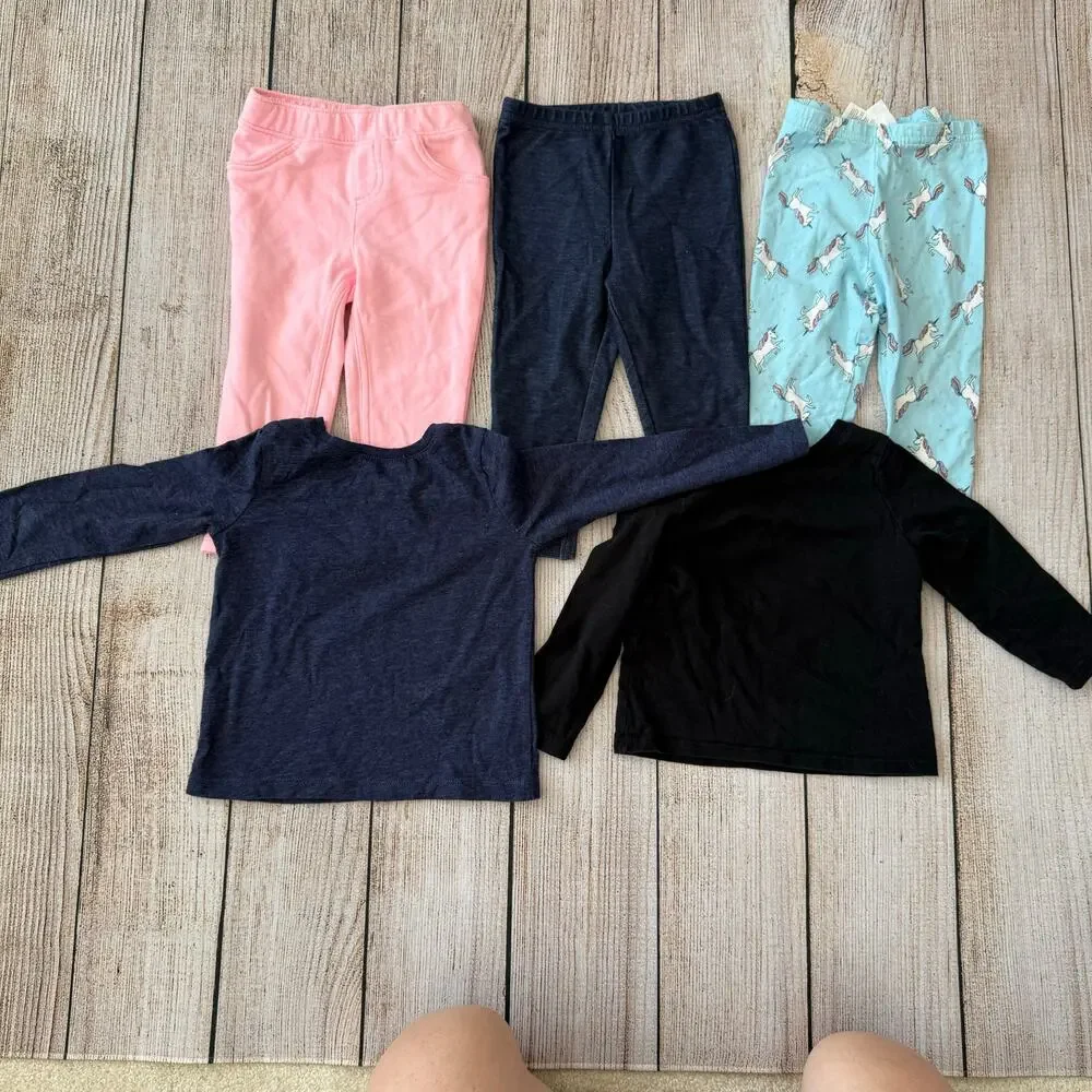 Girls 18 month Bundle - 2 long sleeve shirts - 3 pairs of pants